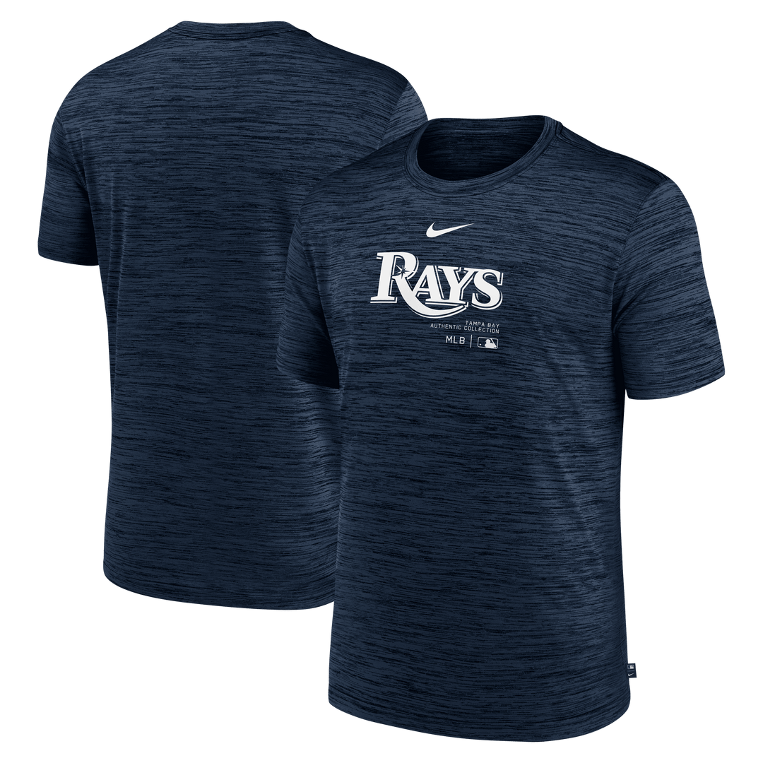 Rays Men's Nike Navy Wordmark Authentic Collection Practice Dri Fit T-Shirt - The Bay Republic | Team Store of the Tampa Bay Rays & Rowdies