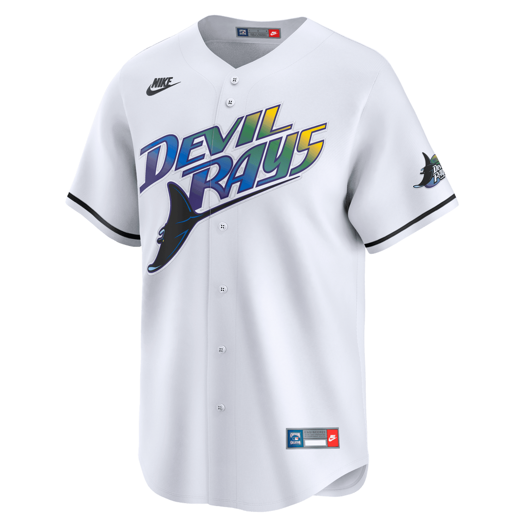 Rays Men's Nike White Devil Rays Cooperstown Vapor Limited Jersey - The Bay Republic | Team Store of the Tampa Bay Rays & Rowdies