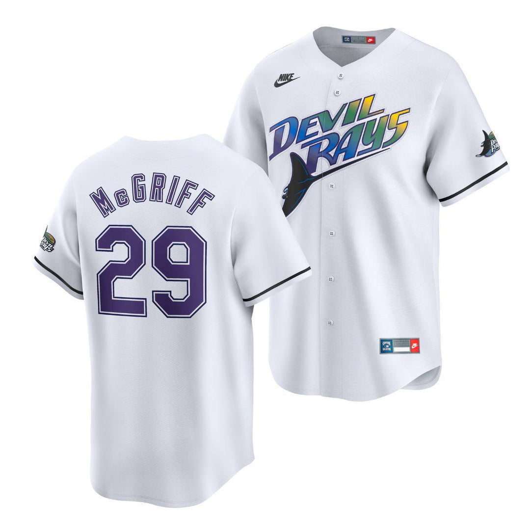 Rays Men's Nike White Devil Rays McGriff Cooperstown Vapor Limited Jersey - The Bay Republic | Team Store of the Tampa Bay Rays & Rowdies