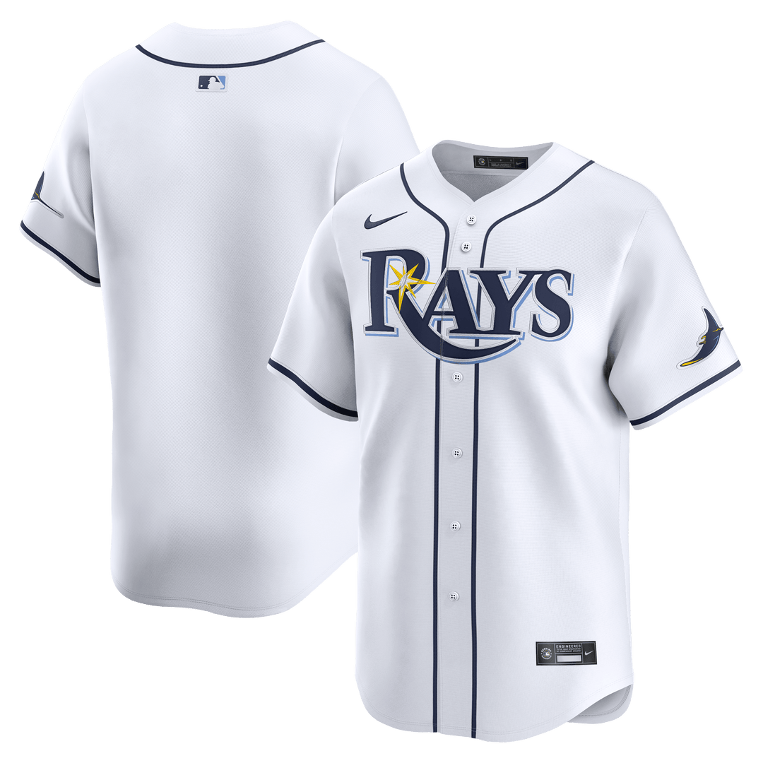 Rays Men's Nike White Vapor Limited Jersey - The Bay Republic | Team Store of the Tampa Bay Rays & Rowdies