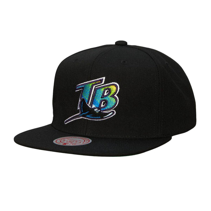 Rays Mitchell & Ness Black Devil Rays Coop Snapback Hat - The Bay Republic | Team Store of the Tampa Bay Rays & Rowdies