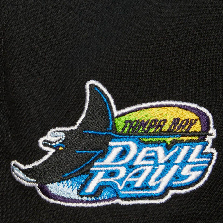 Rays Mitchell & Ness Black Devil Rays Coop Snapback Hat - The Bay Republic | Team Store of the Tampa Bay Rays & Rowdies