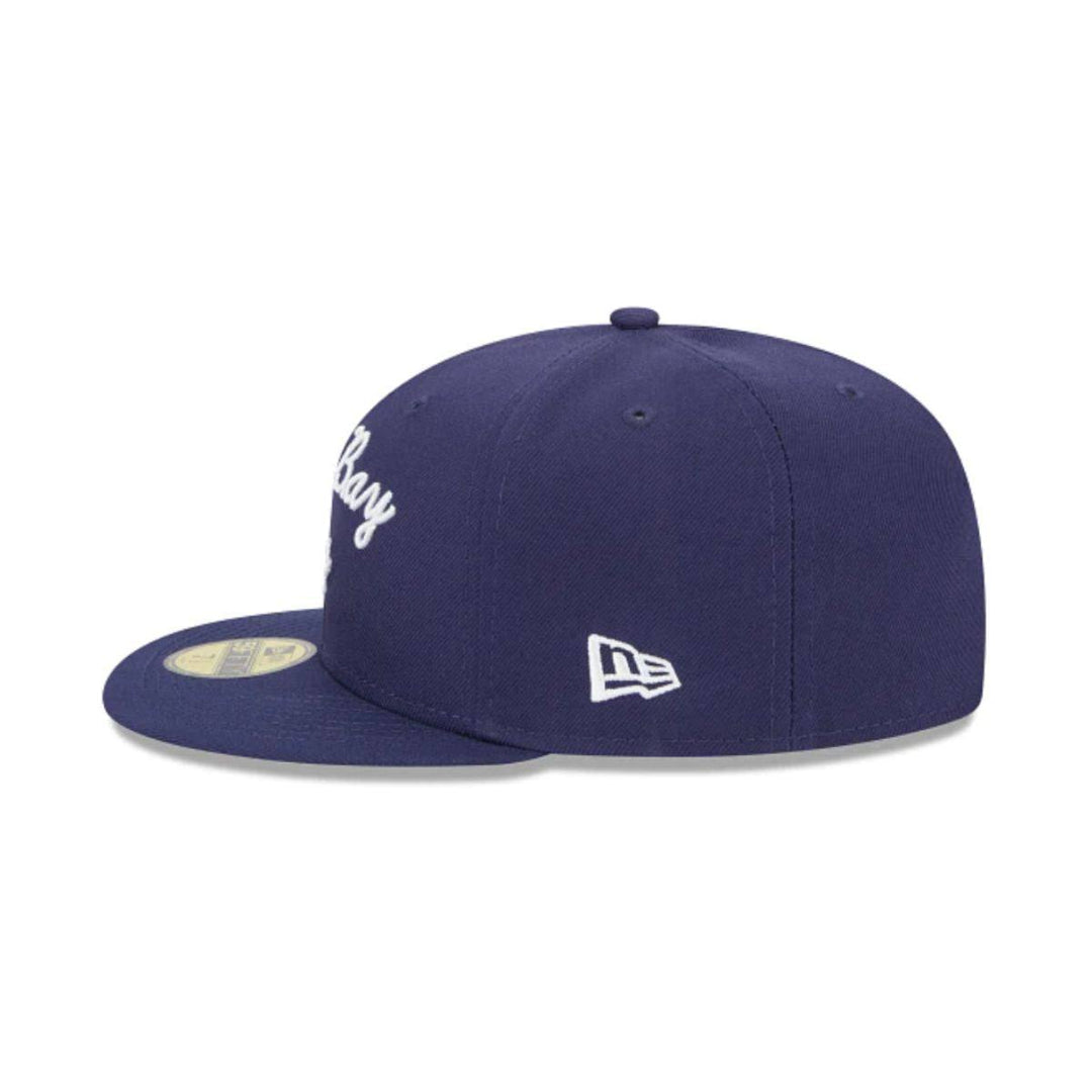 RAYS NAVY FAIRWAY SCRIPT TB 59FIFTY NEW ERA FITTED HAT - The Bay Republic | Team Store of the Tampa Bay Rays & Rowdies