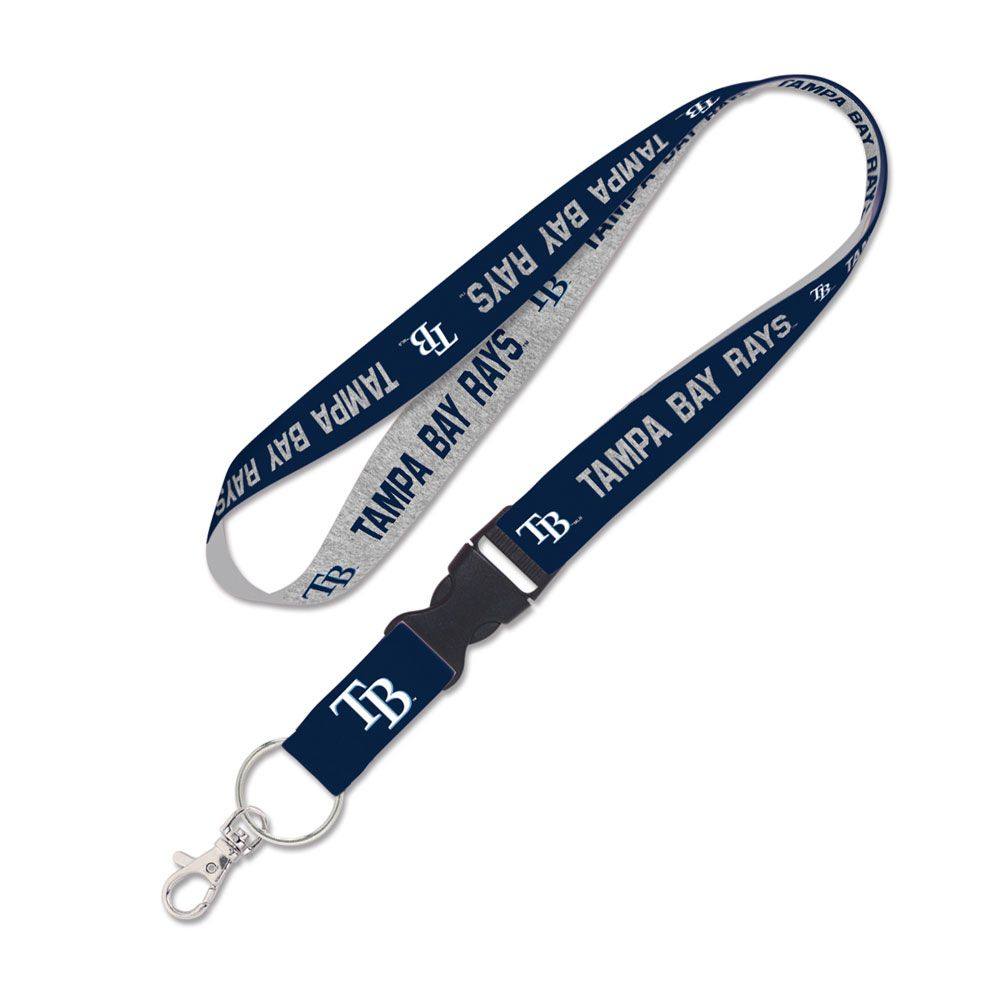 RAYS NAVY GREY TB LANYARD - The Bay Republic | Team Store of the Tampa Bay Rays & Rowdies