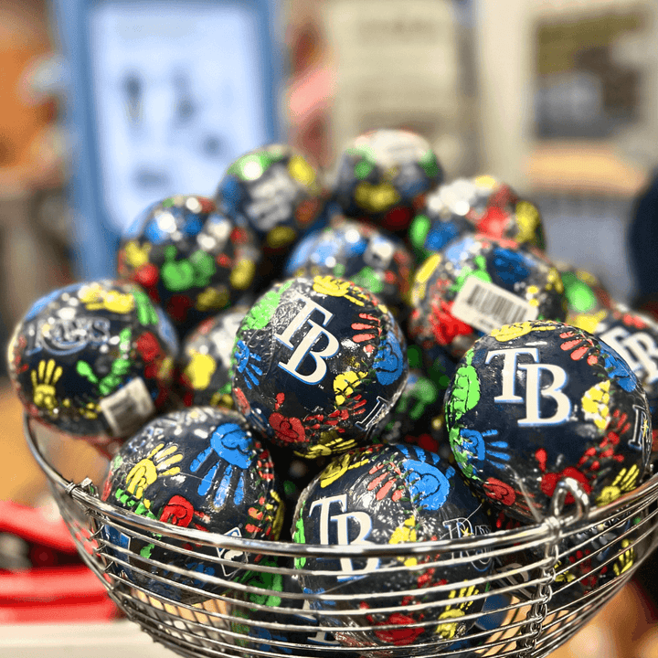 RAYS NAVY HEART IN HAND AUTISM AWARENESS BASEBALL - The Bay Republic | Team Store of the Tampa Bay Rays & Rowdies