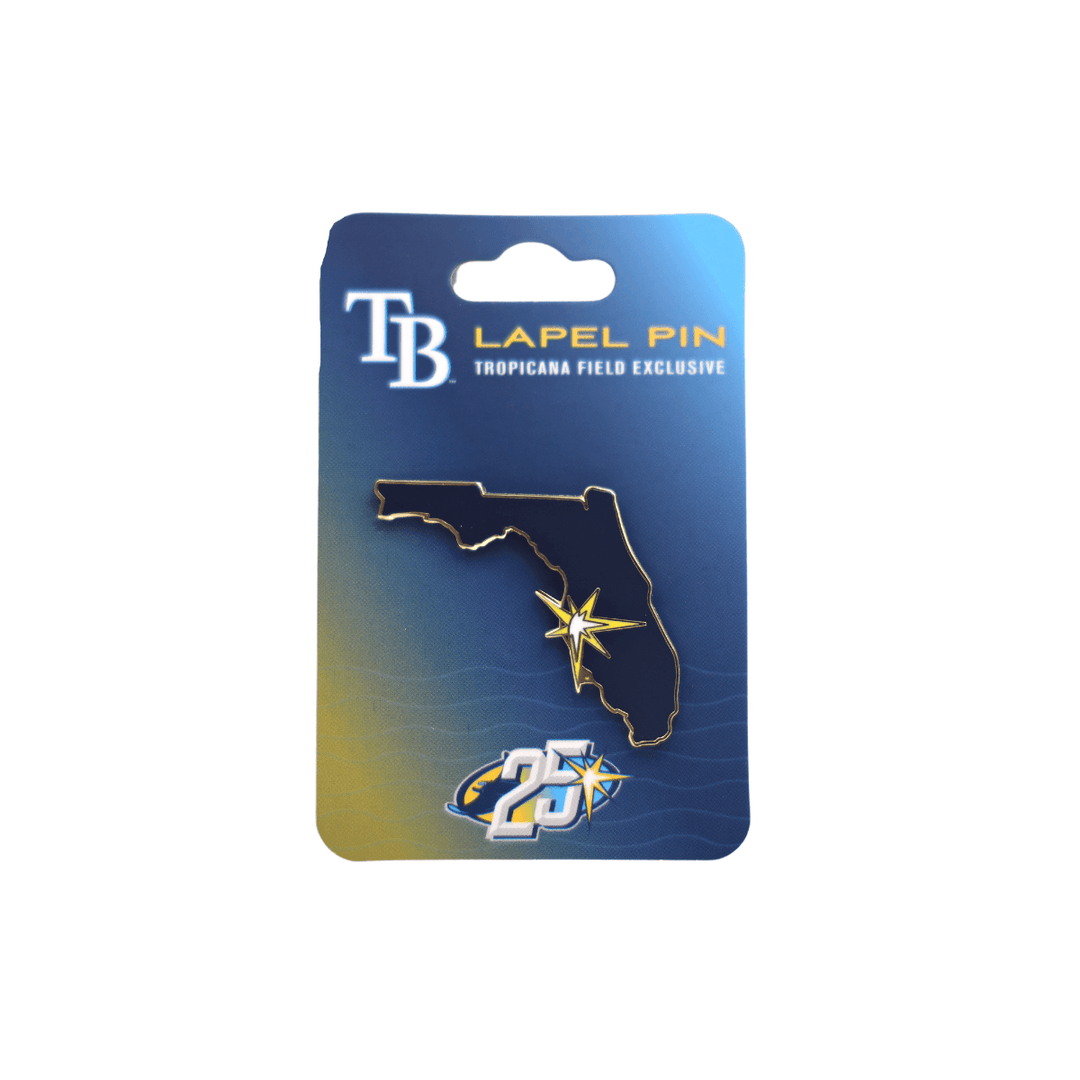 RAYS NAVY STATE OF FLORIDA WITH TAMPA BURST LAPEL PIN - The Bay Republic | Team Store of the Tampa Bay Rays & Rowdies