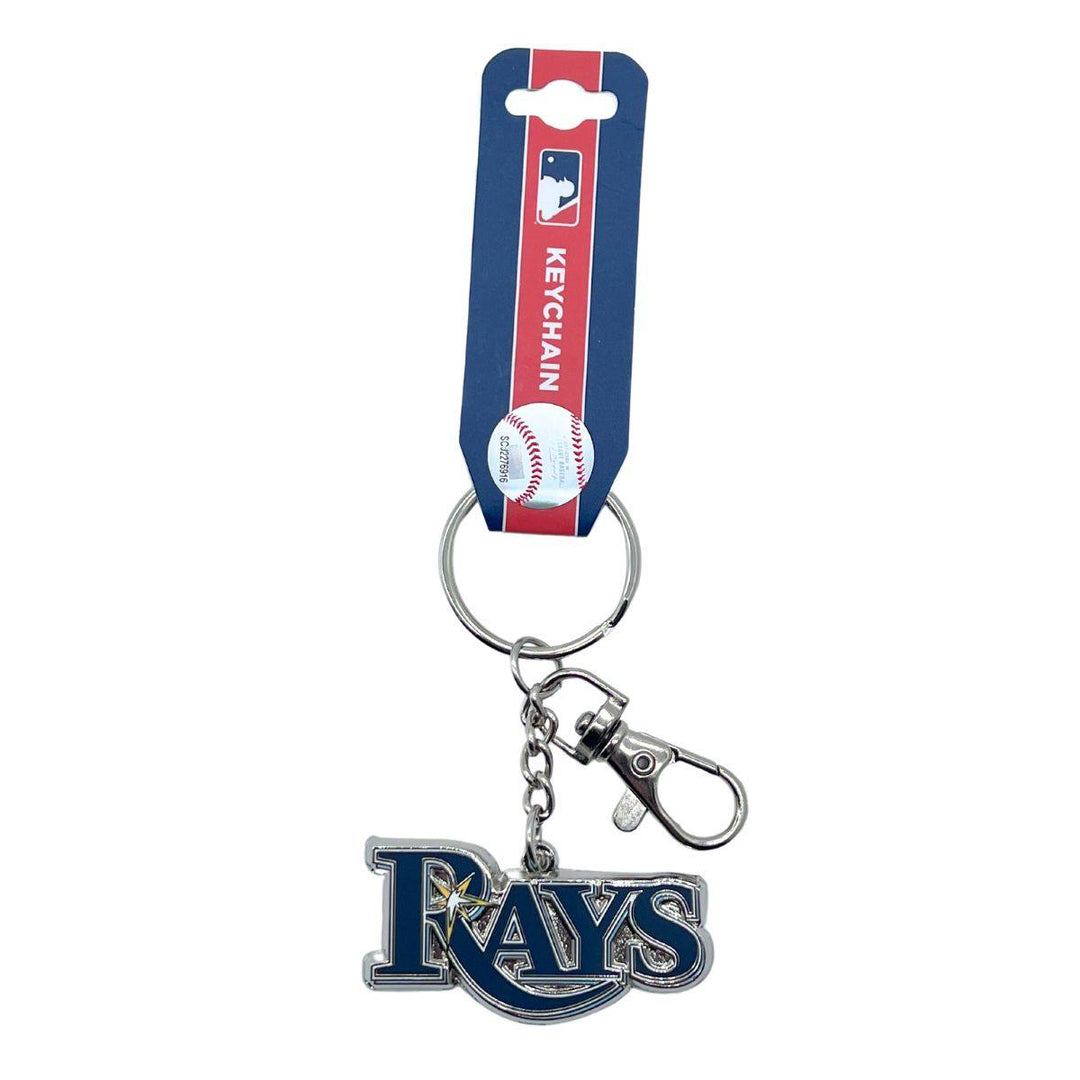 RAYS NAVY WORDMARK KEYCHAIN - The Bay Republic | Team Store of the Tampa Bay Rays & Rowdies