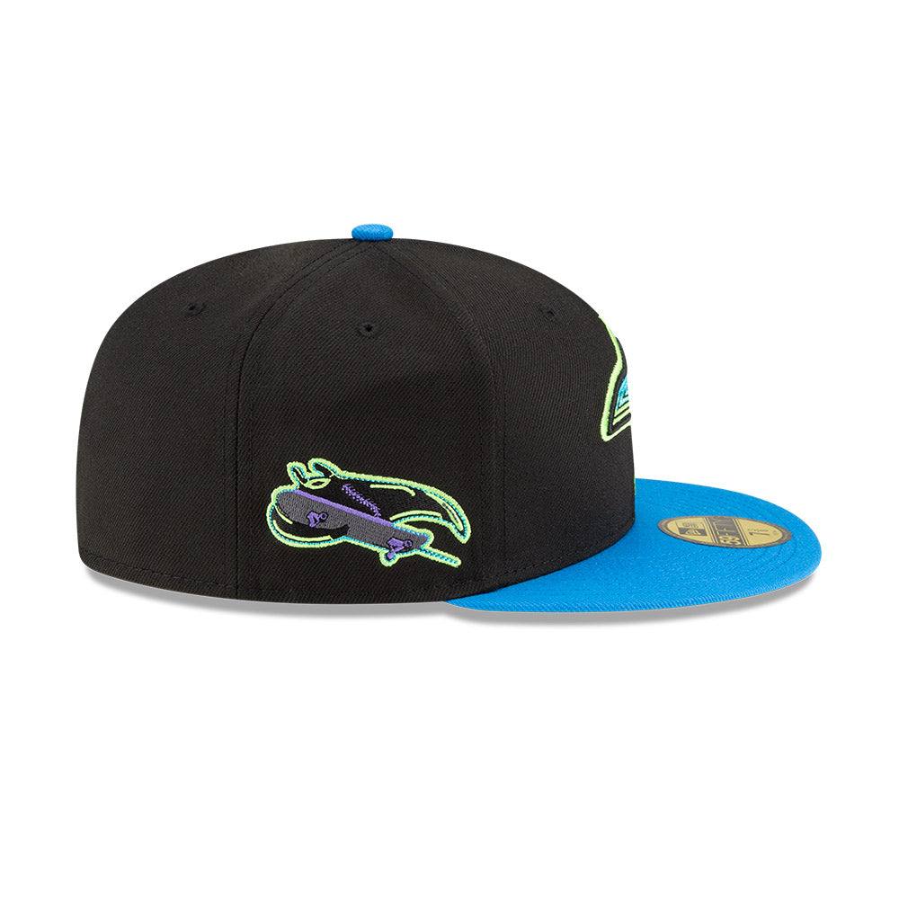 Rays New Era Black Blue Two Tone City Connect Skyray Skate 59Fifty Fitted Hat - The Bay Republic | Team Store of the Tampa Bay Rays & Rowdies