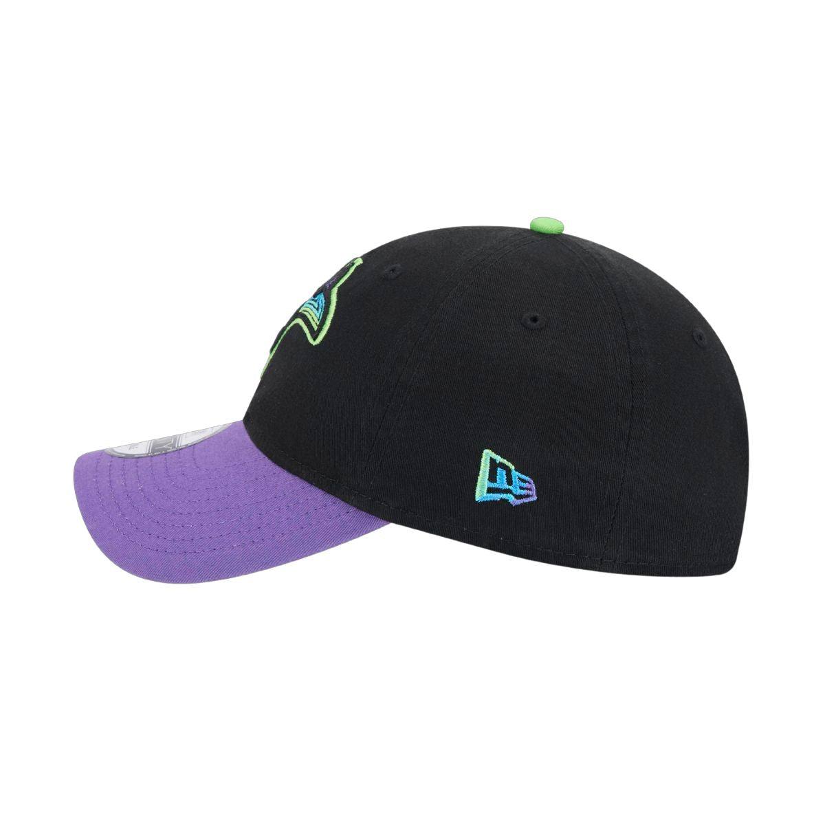 Tampa Bay Rays New Era Black Purple City Connect 9Twenty Adjustable Hat |  The Bay Republic
