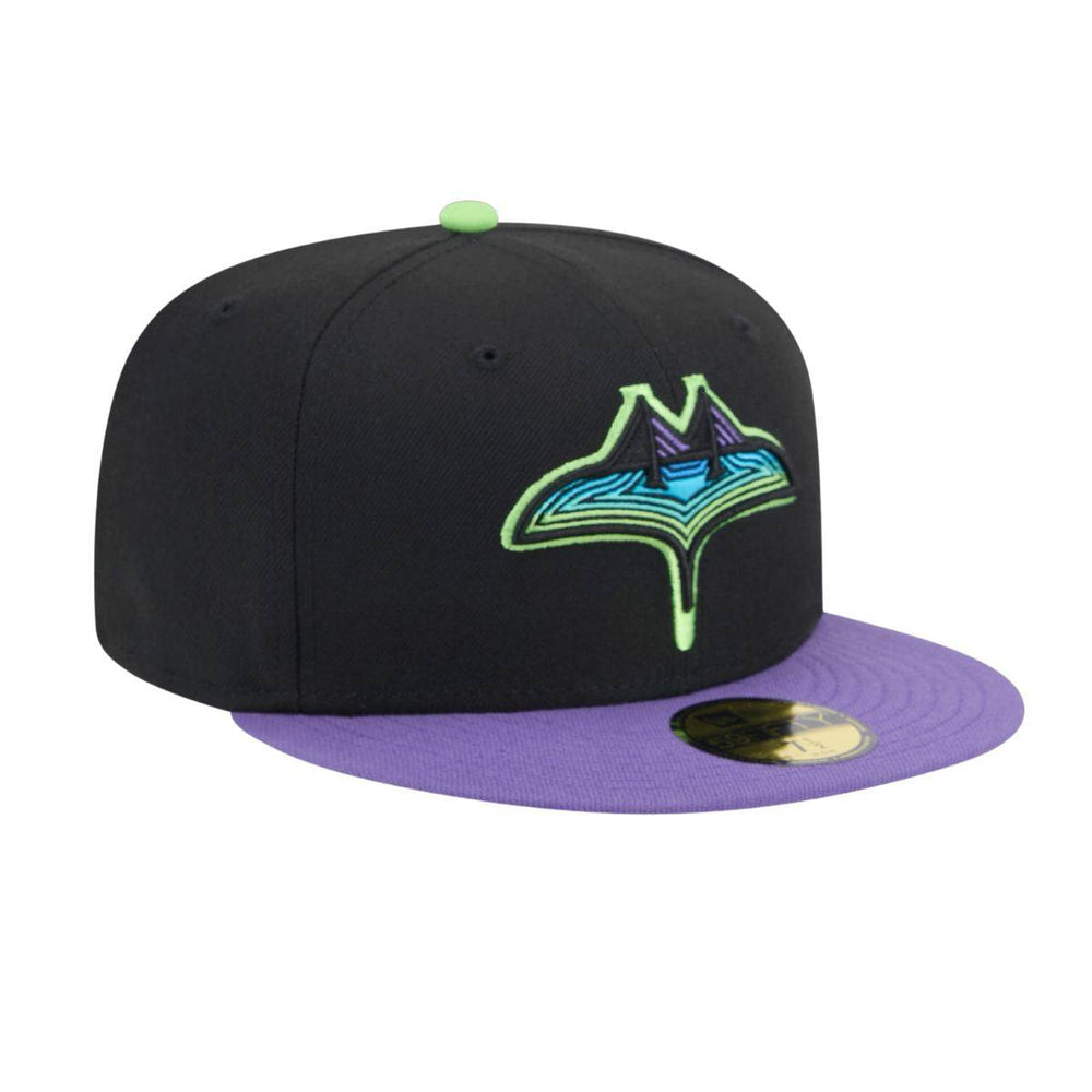 Rays New Era Black Purple City Connect On Field 59Fifty Fitted Hat - The Bay Republic | Team Store of the Tampa Bay Rays & Rowdies