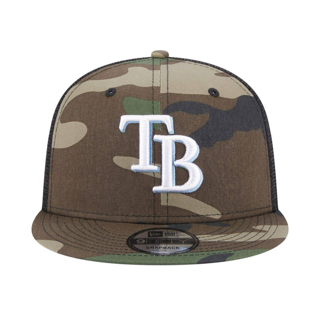 Rays New Era Camo TB 9Fifty Snapback Trucker Hat - The Bay Republic | Team Store of the Tampa Bay Rays & Rowdies