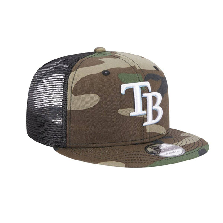 Rays New Era Camo TB 9Fifty Snapback Trucker Hat - The Bay Republic | Team Store of the Tampa Bay Rays & Rowdies