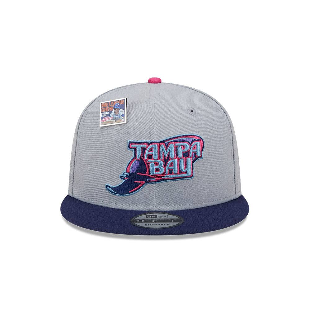 Rays New Era Grey Navy Big League Chew Blue Raspberry Coop 9Fifty Snapback Hat - The Bay Republic | Team Store of the Tampa Bay Rays & Rowdies