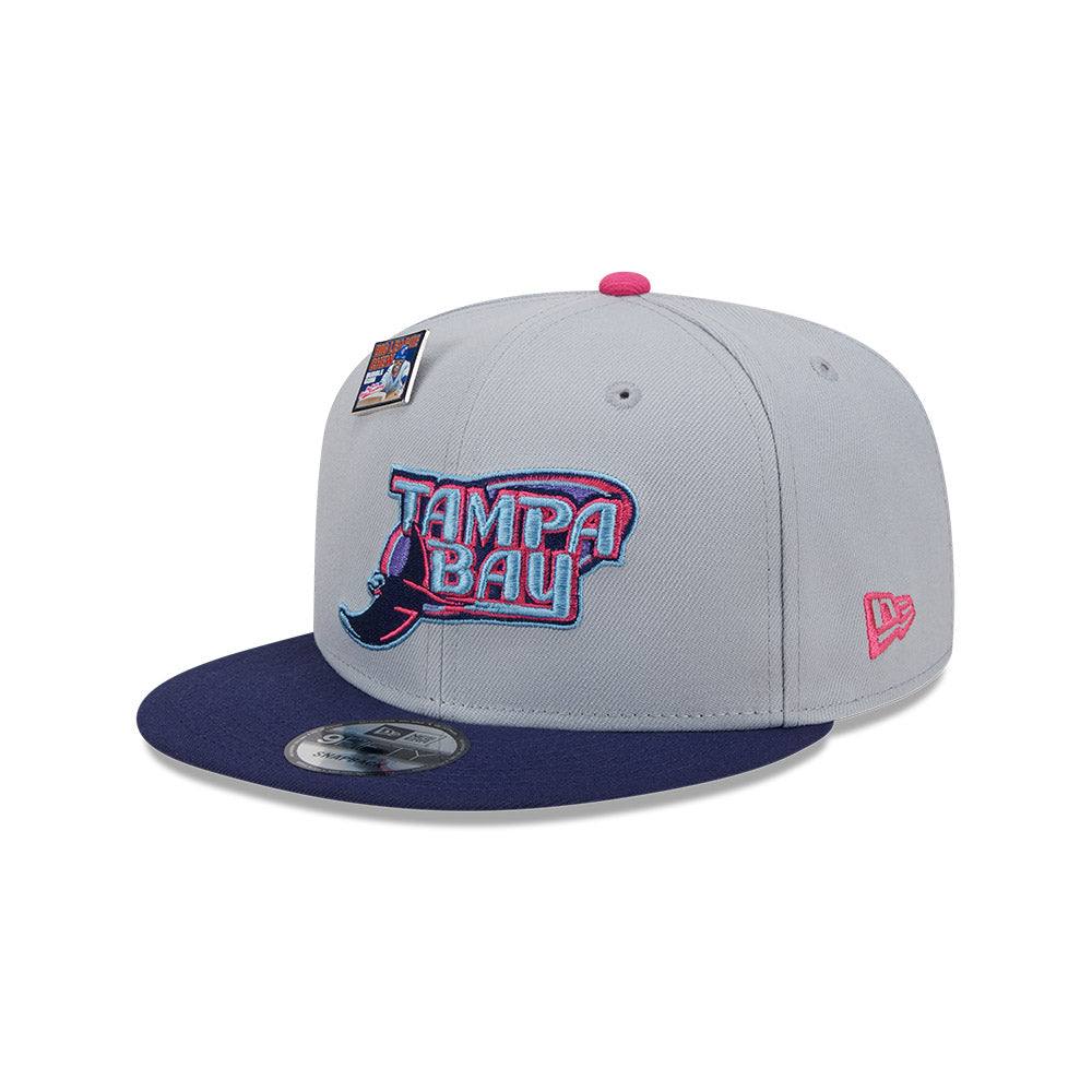 Rays New Era Grey Navy Big League Chew Blue Raspberry Coop 9Fifty Snapback Hat - The Bay Republic | Team Store of the Tampa Bay Rays & Rowdies