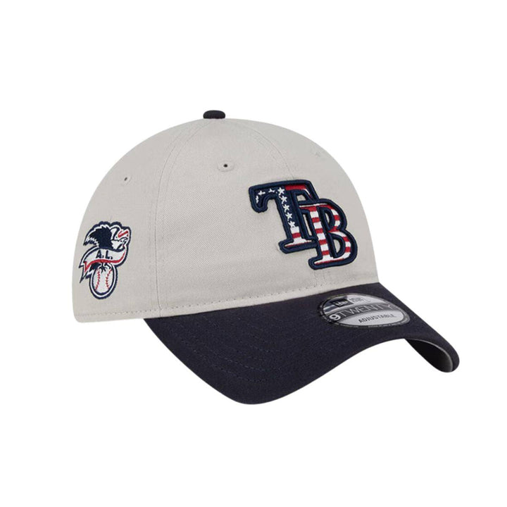 Rays New Era Khaki Navy TB 2024 July Fourth 9Twenty Adjustable Hat - The Bay Republic | Team Store of the Tampa Bay Rays & Rowdies