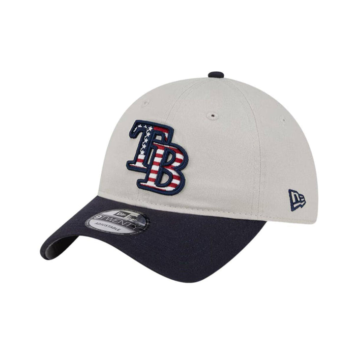 Rays New Era Khaki Navy TB 2024 July Fourth 9Twenty Adjustable Hat - The Bay Republic | Team Store of the Tampa Bay Rays & Rowdies