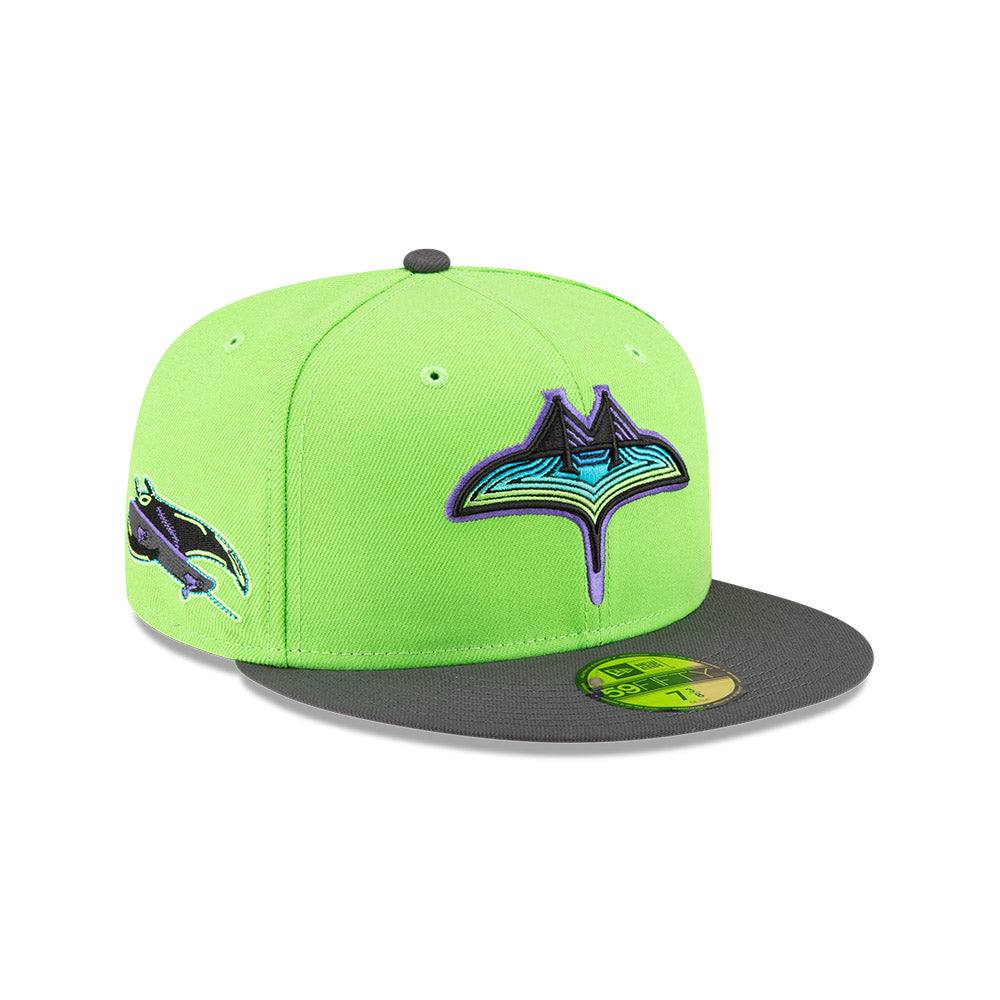 Rays New Era Lime Green Grey Two Tone City Connect Skyway Skate Tampa Bay 59Fifty Fitted Hat - The Bay Republic | Team Store of the Tampa Bay Rays & Rowdies