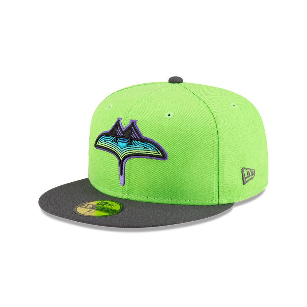 Rays New Era Lime Green Grey Two Tone City Connect Skyway Skate Tampa Bay 59Fifty Fitted Hat - The Bay Republic | Team Store of the Tampa Bay Rays & Rowdies