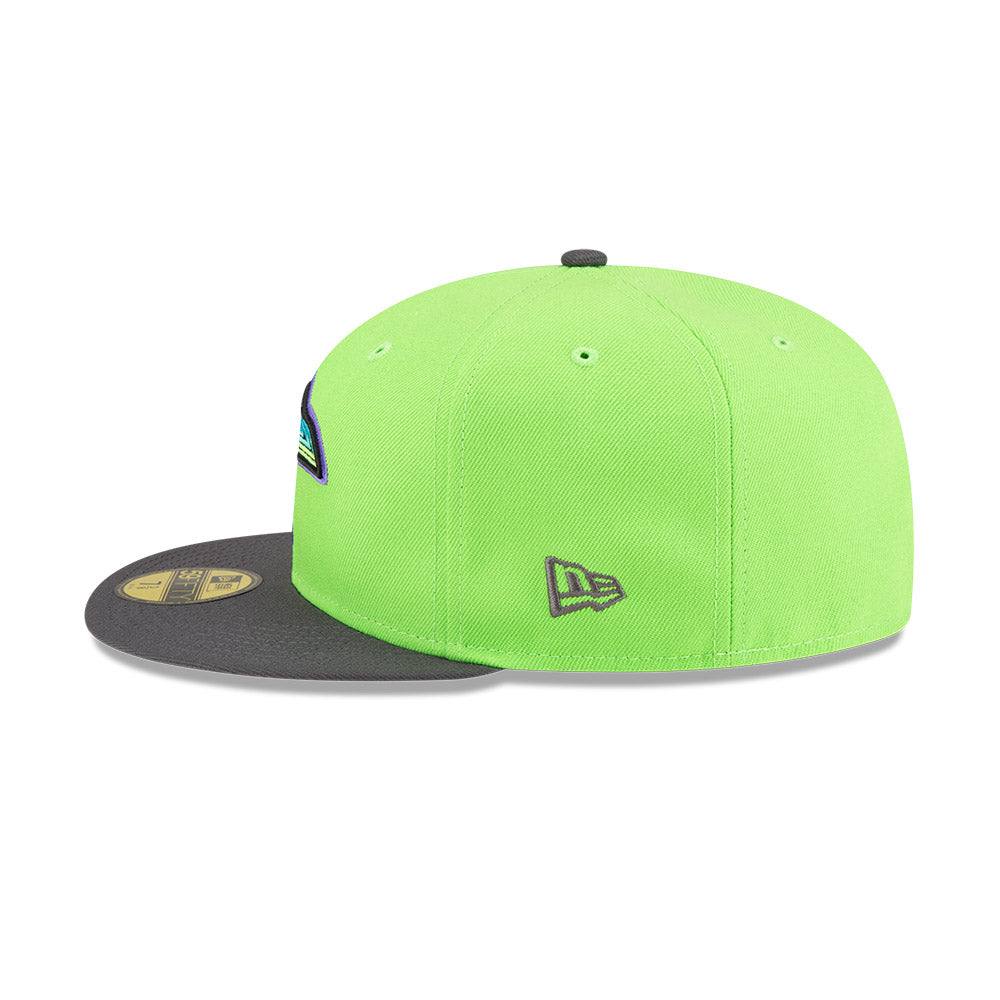 Rays New Era Lime Green Grey Two Tone City Connect Skyway Skate Tampa Bay 59Fifty Fitted Hat - The Bay Republic | Team Store of the Tampa Bay Rays & Rowdies