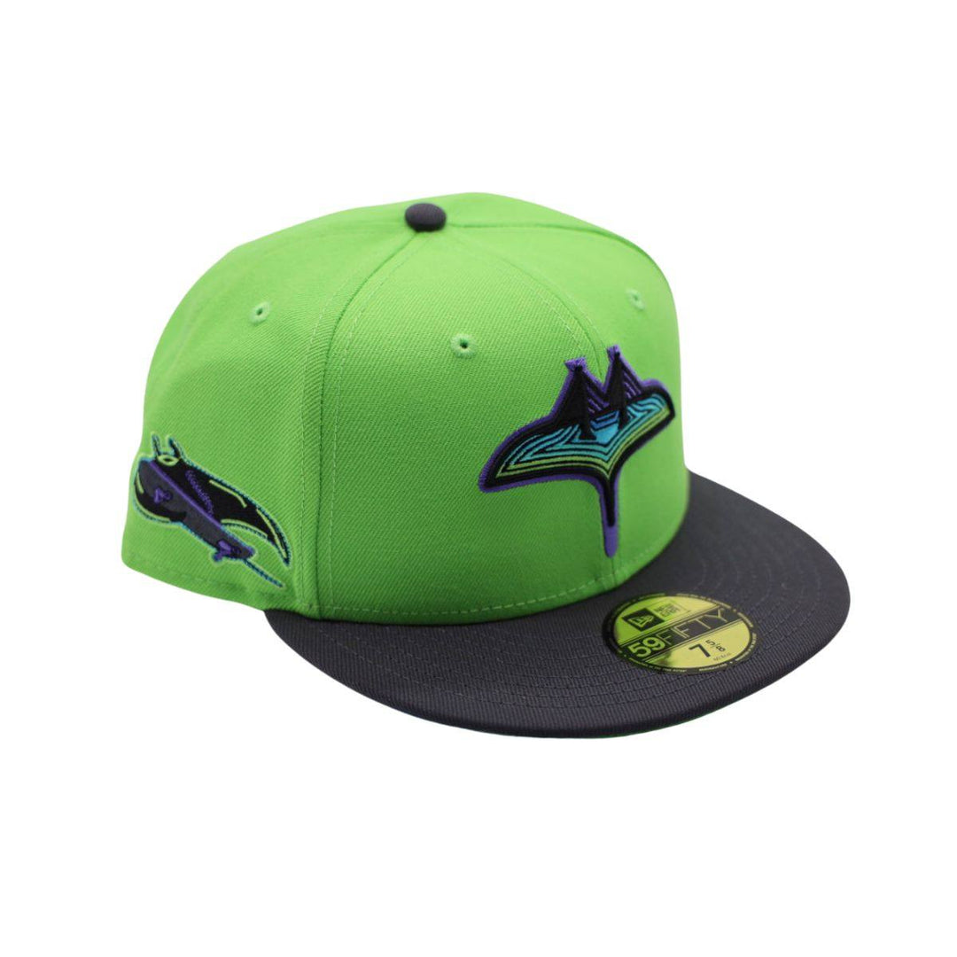 Rays New Era Lime Green Grey Two Tone City Connect Skyway Skate Tampa Bay 59Fifty Fitted Hat - The Bay Republic | Team Store of the Tampa Bay Rays & Rowdies