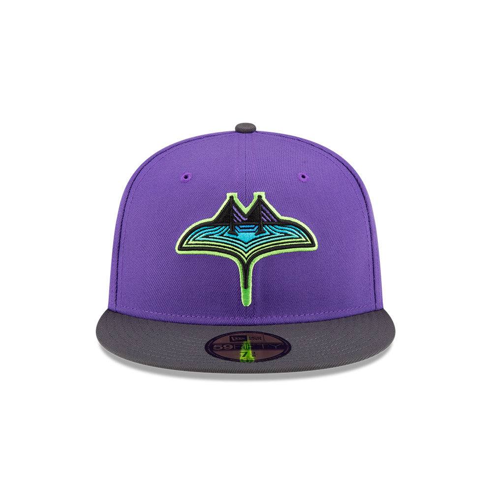 Rays New Era Purple Grey City Connect Skyray Tampa Flames 59Fifty Fitted Hat - The Bay Republic | Team Store of the Tampa Bay Rays & Rowdies