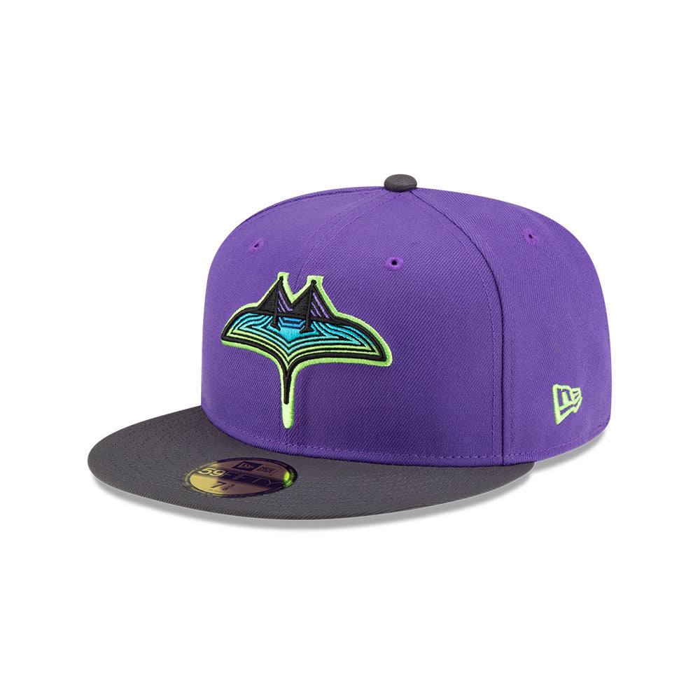 Rays New Era Purple Grey City Connect Skyray Tampa Flames 59Fifty Fitted Hat - The Bay Republic | Team Store of the Tampa Bay Rays & Rowdies