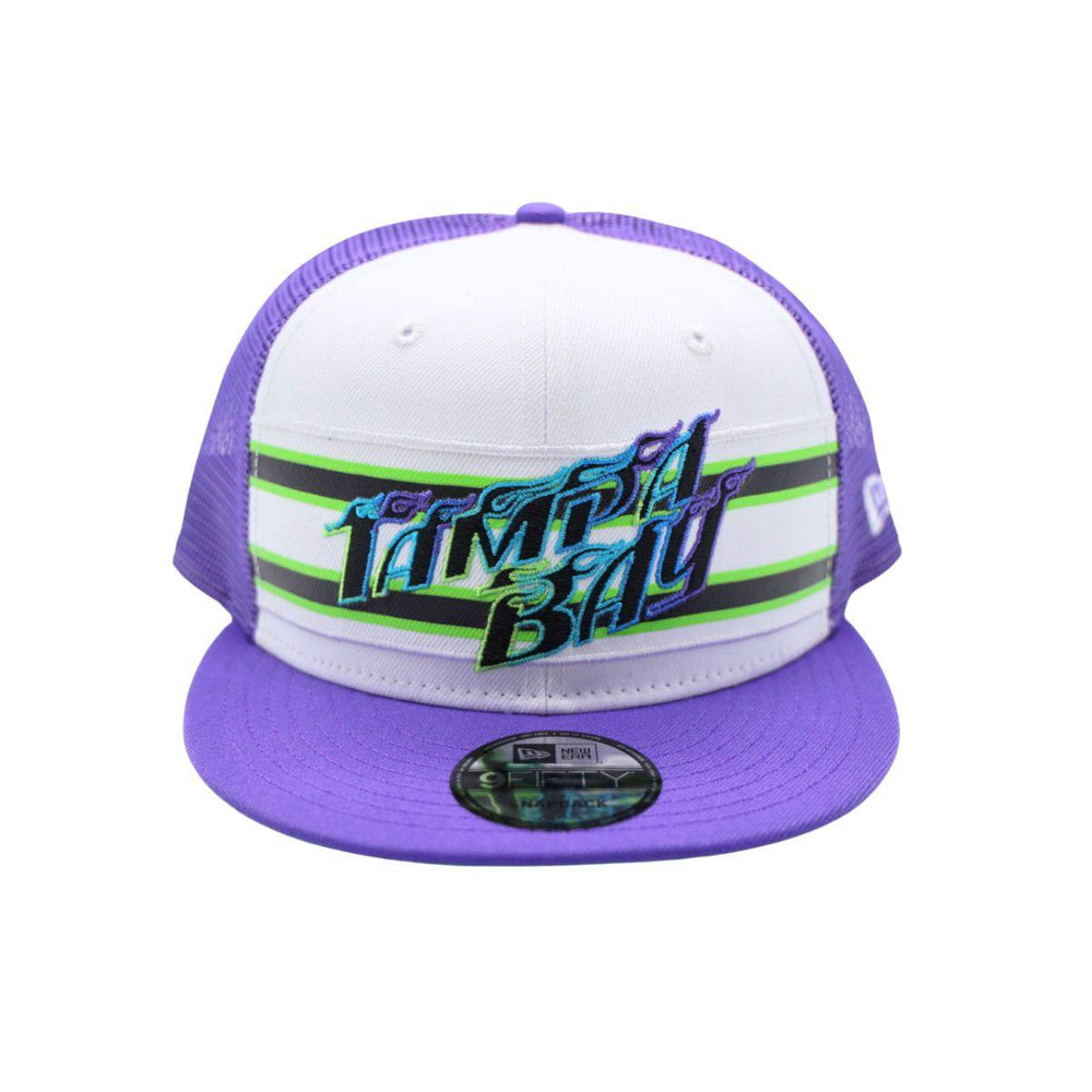 Rays New Era Purple White City Connect Tampa Bay 9Fifty Snapback Hat - The Bay Republic | Team Store of the Tampa Bay Rays & Rowdies