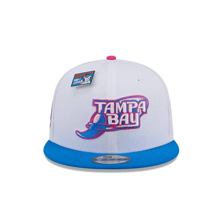 Rays New Era White Blue Big League Chew Cotton Candy 9Fifty Snapback Hat - The Bay Republic | Team Store of the Tampa Bay Rays & Rowdies