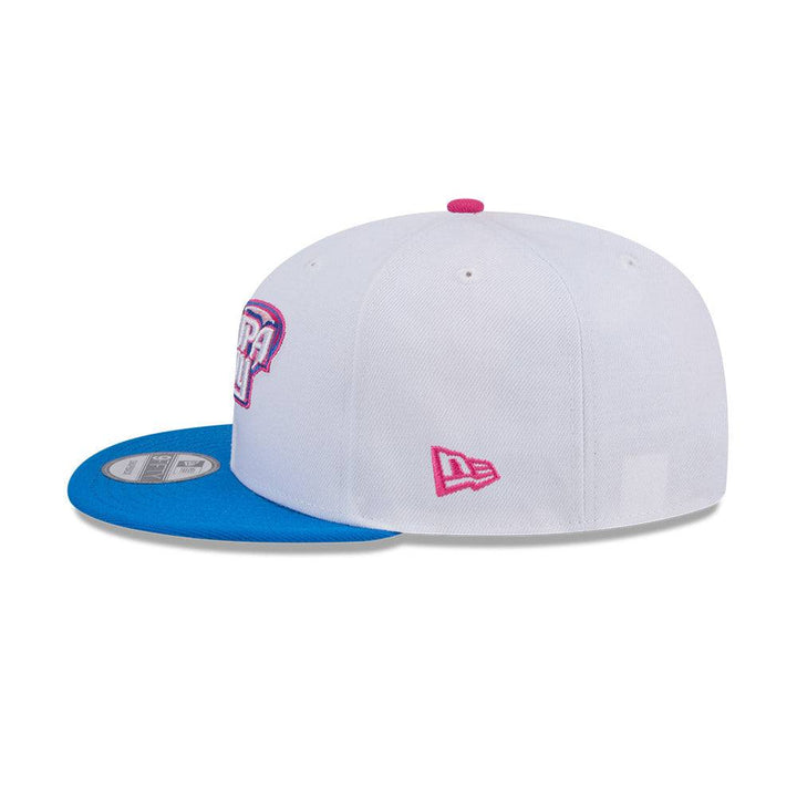 Rays New Era White Blue Big League Chew Cotton Candy 9Fifty Snapback Hat - The Bay Republic | Team Store of the Tampa Bay Rays & Rowdies