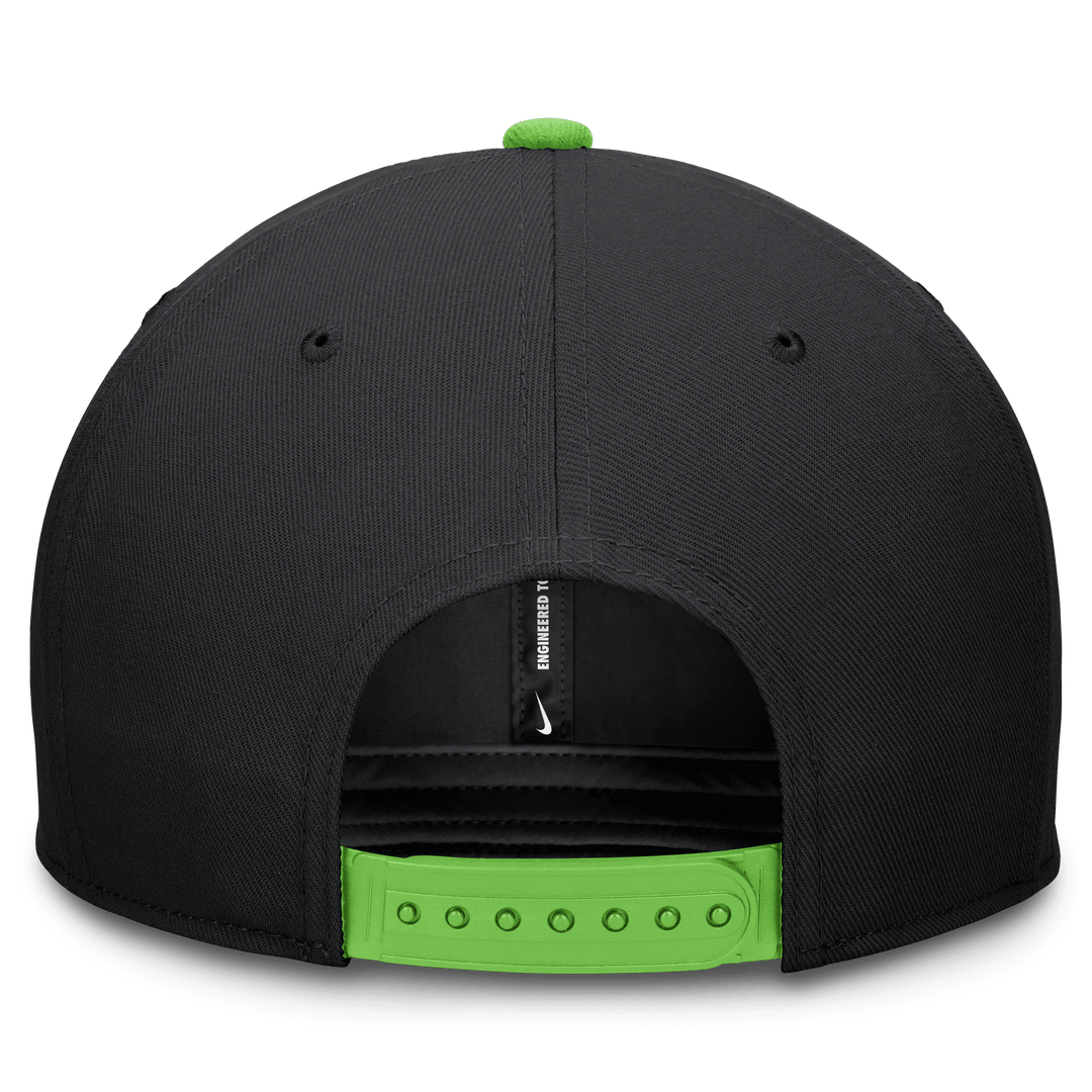 Rays Nike Black City Connect Pelican SkateRay Snapback Pro Cap Hat - The Bay Republic | Team Store of the Tampa Bay Rays & Rowdies