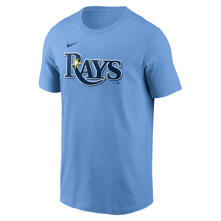 Rays Nike Columbia Blue Randy Arozarena 2024 Name and Number T-Shirt - The Bay Republic | Team Store of the Tampa Bay Rays & Rowdies