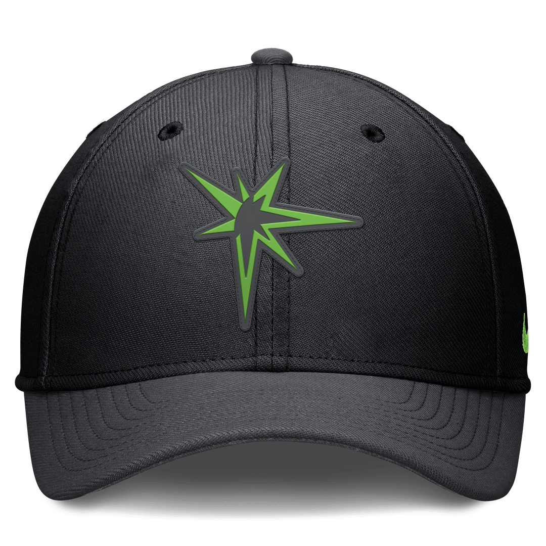 Rays Nike Grey City Connect Green Burst Rise Cap Flex Fit Hat - The Bay Republic | Team Store of the Tampa Bay Rays & Rowdies