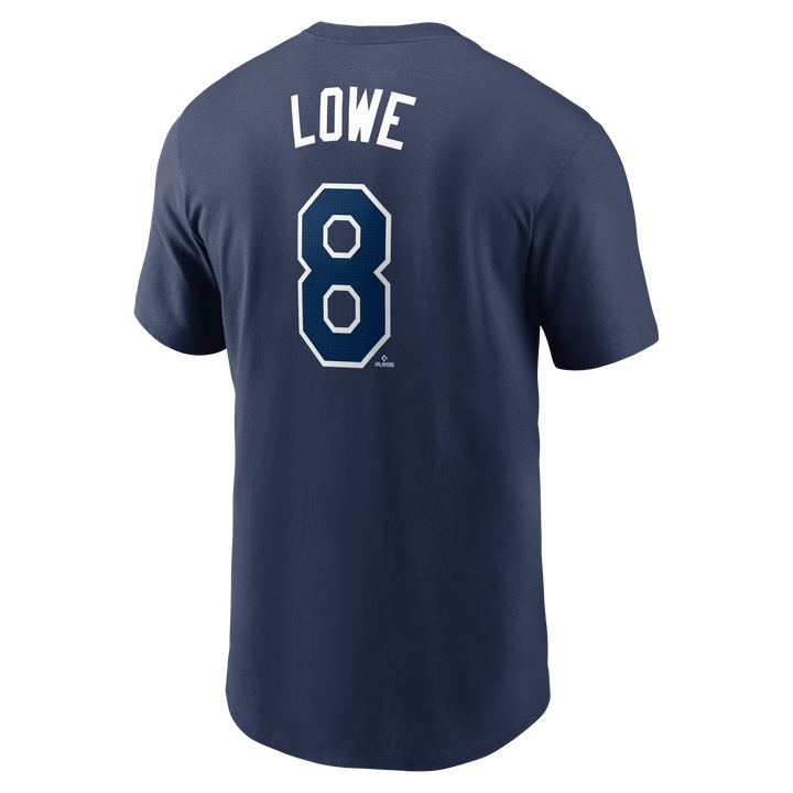 Rays Nike Navy 2024 Brandon Lowe Name and Number T-Shirt - The Bay Republic | Team Store of the Tampa Bay Rays & Rowdies