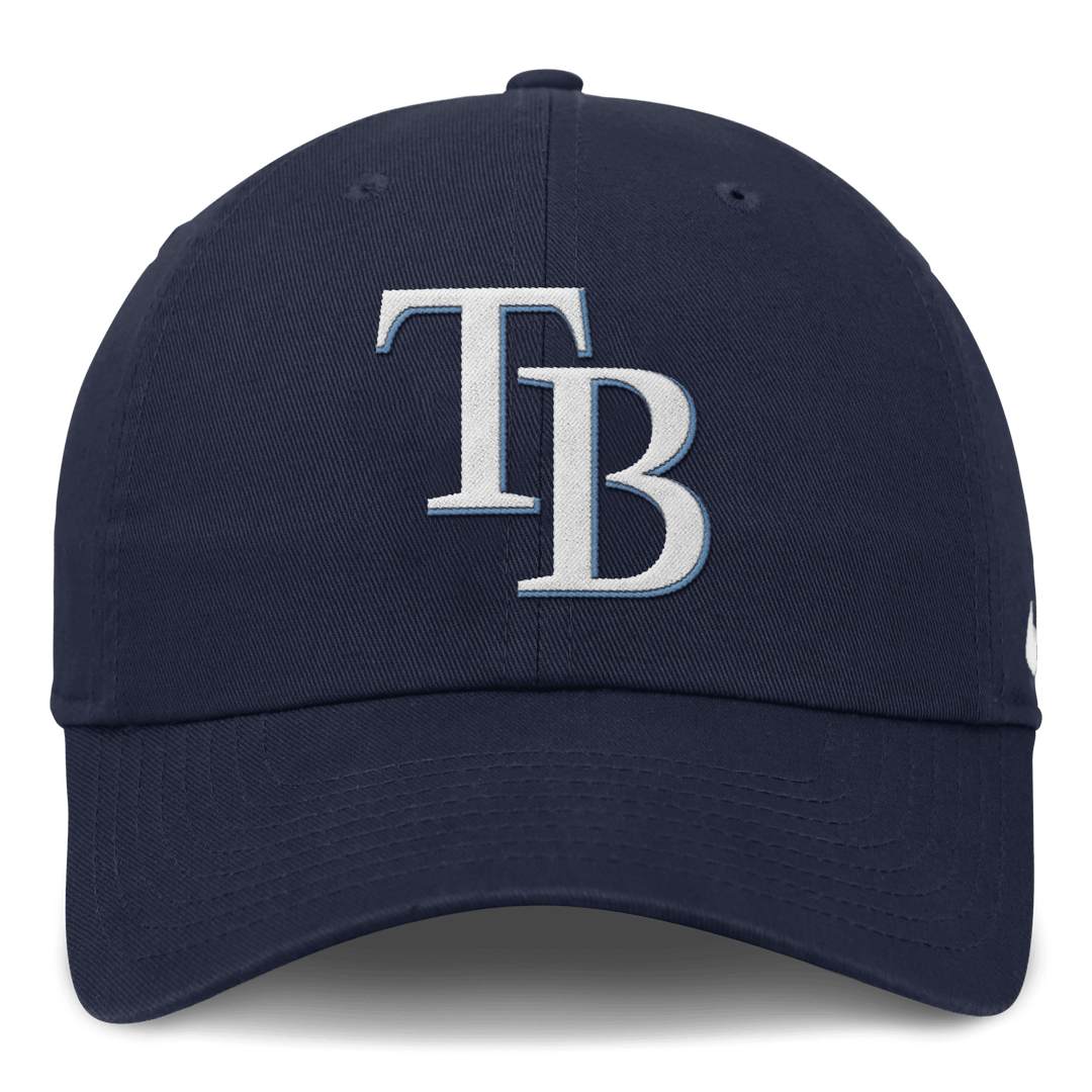 Rays Nike Navy Blue TB Club Cap Adjustable Hat - The Bay Republic | Team Store of the Tampa Bay Rays & Rowdies