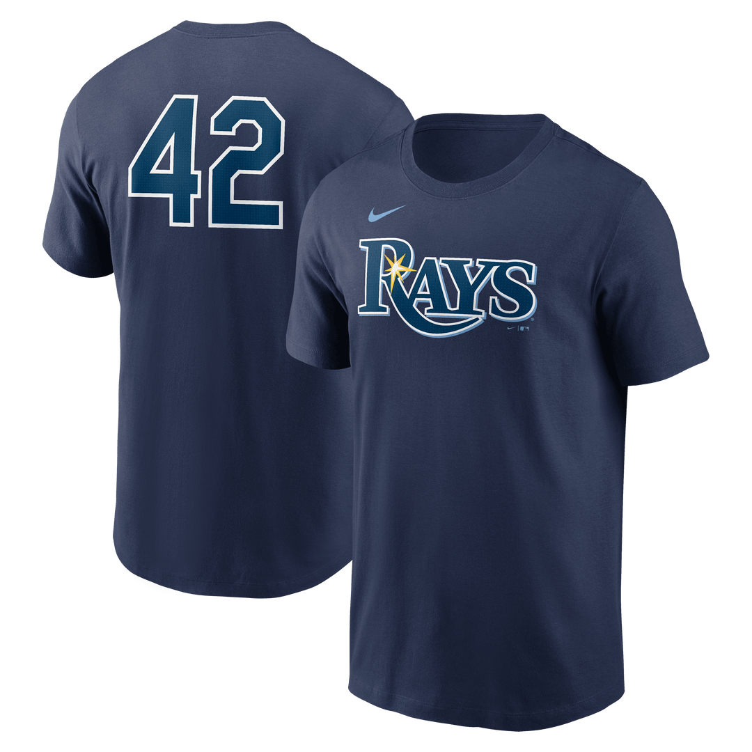 Rays Nike Navy Jackie Robinson 42 T Shirt