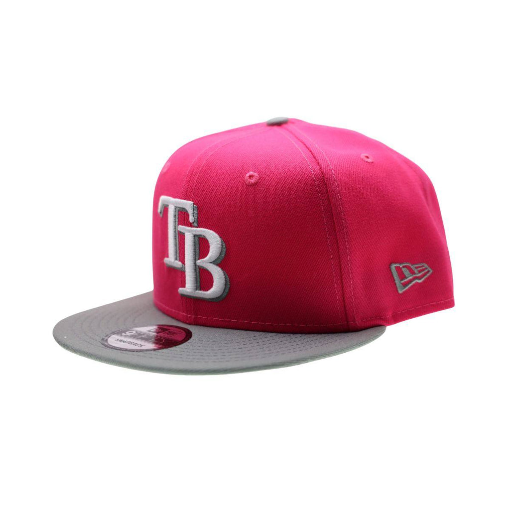 Rays New Era Pink Grey Two Tone TB 9Fifty Snapback Hat