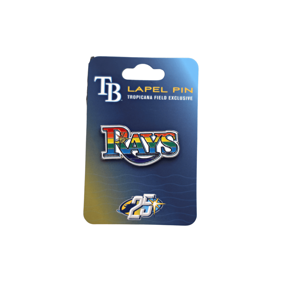 RAYS PRIDE WORDMARK LAPEL PIN - The Bay Republic | Team Store of the Tampa Bay Rays & Rowdies