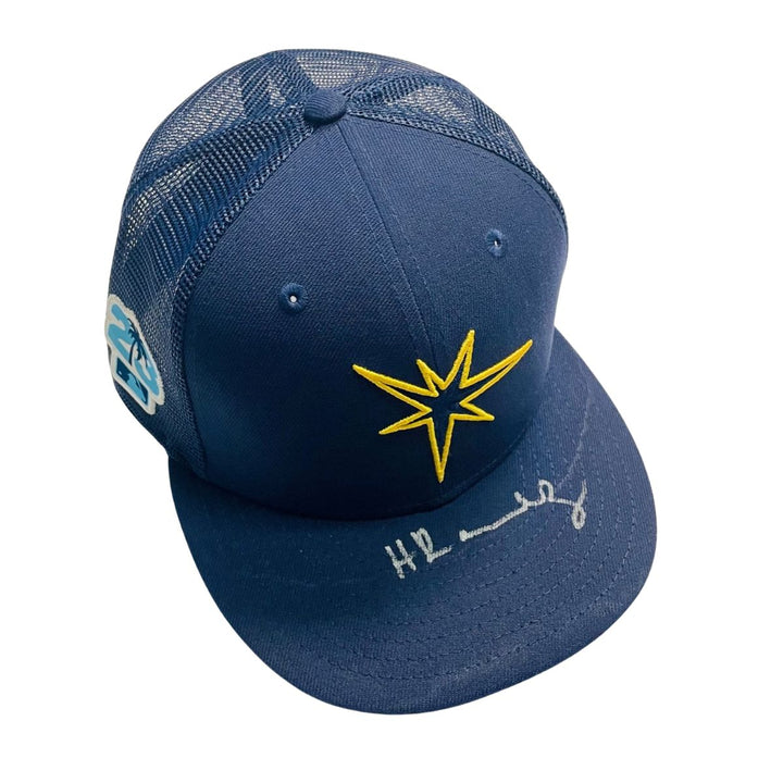 Rays Harold Ramirez Team Issued Authentic Autographed Spring Training Hat