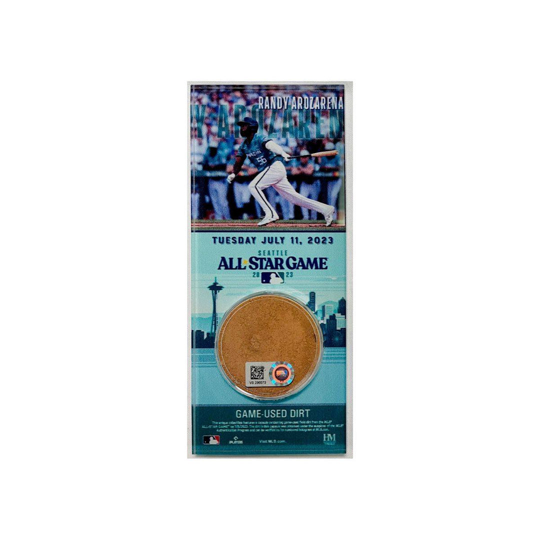 RAYS RANDY AROZARENA AUTHENTIC ALL-STAR GAME-USED FIELD DIRT ACRYLIC TICKET - The Bay Republic | Team Store of the Tampa Bay Rays & Rowdies