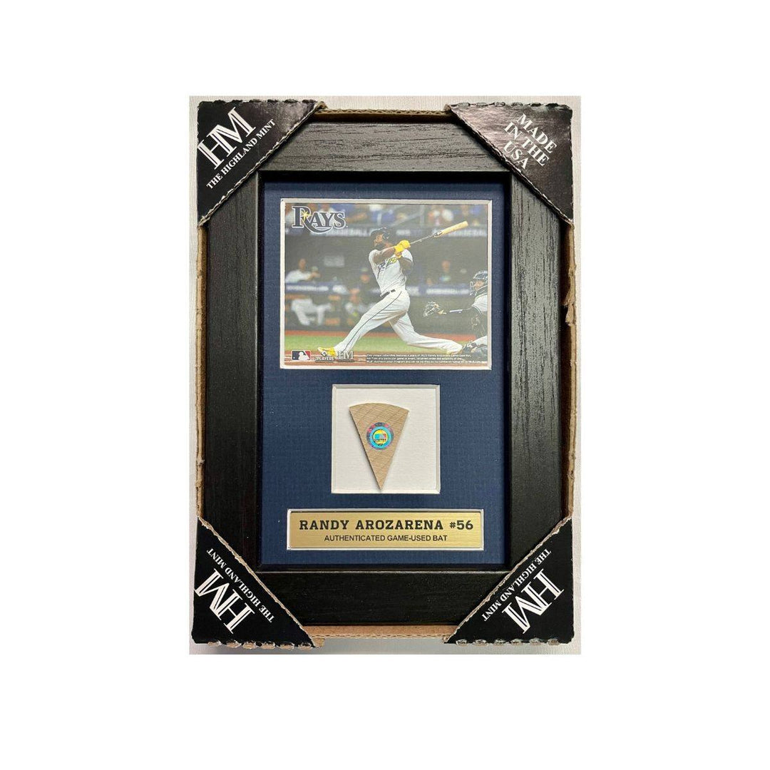 RAYS RANDY AROZARENA AUTHENTIC GAME-USED BAT DISPLAY - The Bay Republic | Team Store of the Tampa Bay Rays & Rowdies