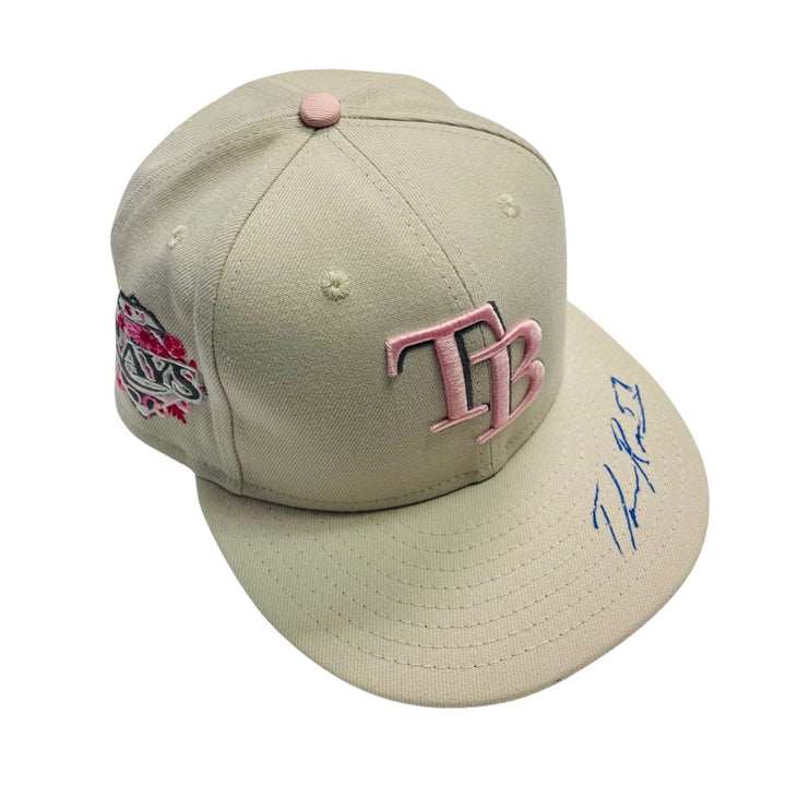 Rays Drew Rasmussen Team Issued Authentic Autographed Mother’s Day Hat