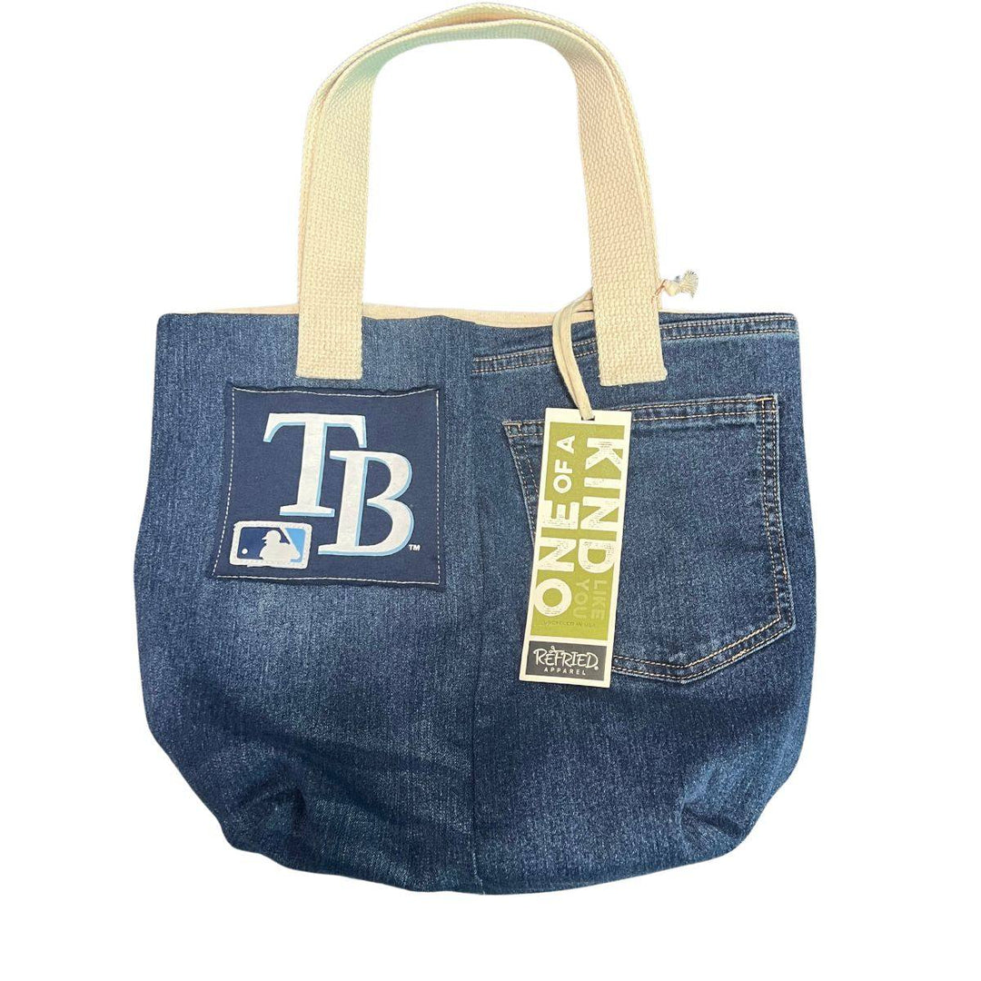 Rays Refried Upcycled Denim Tote Bag - The Bay Republic | Team Store of the Tampa Bay Rays & Rowdies