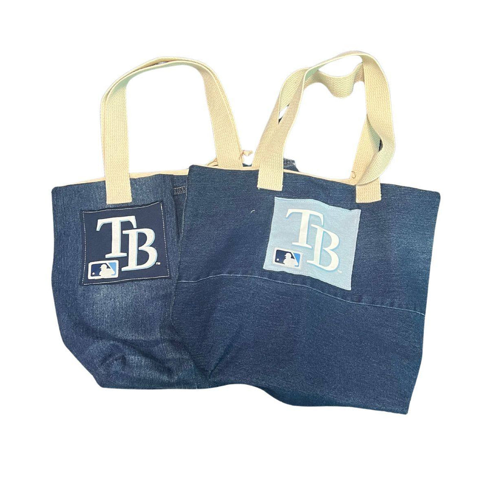 Rays Refried Upcycled Denim Tote Bag - The Bay Republic | Team Store of the Tampa Bay Rays & Rowdies