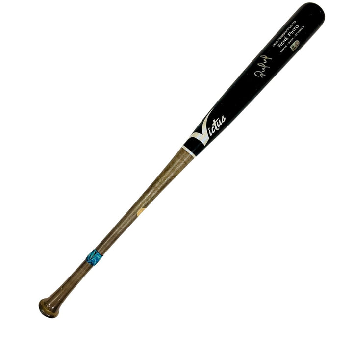 Rays Rene Pinto Team Issued Autographed Broken Bat