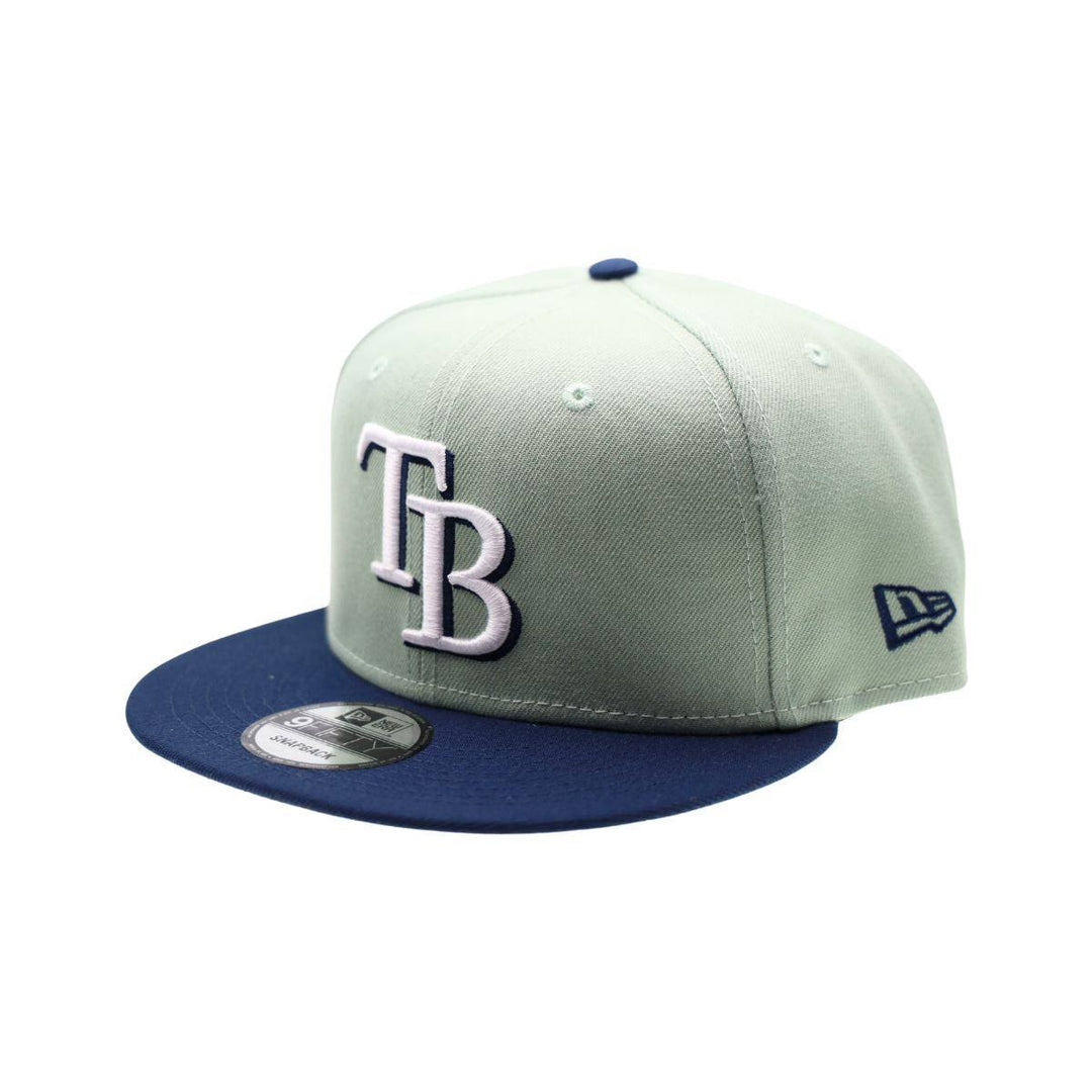 RAYS SAGE GREEN NAVY TWO TONE TB 9FIFTY NEW ERA SNAPBACK HAT - The Bay Republic | Team Store of the Tampa Bay Rays & Rowdies