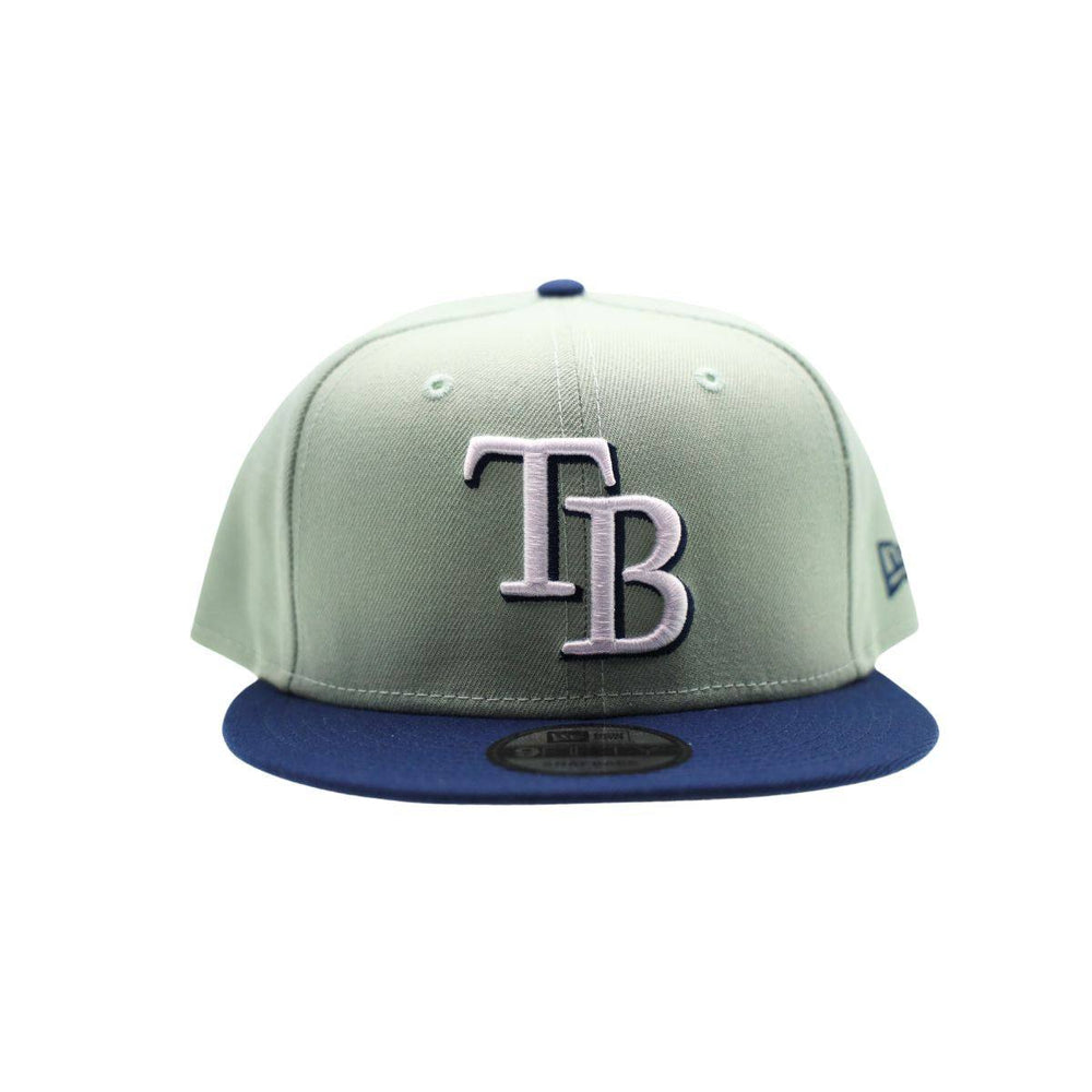 RAYS SAGE GREEN NAVY TWO TONE TB 9FIFTY NEW ERA SNAPBACK HAT - The Bay Republic | Team Store of the Tampa Bay Rays & Rowdies
