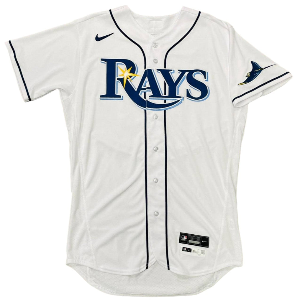 RAYS SHANE MCCLANAHAN TEAM ISSUED AUTHENTIC AUTOGRAPHED WHITE RAYS JERSEY - The Bay Republic | Team Store of the Tampa Bay Rays & Rowdies