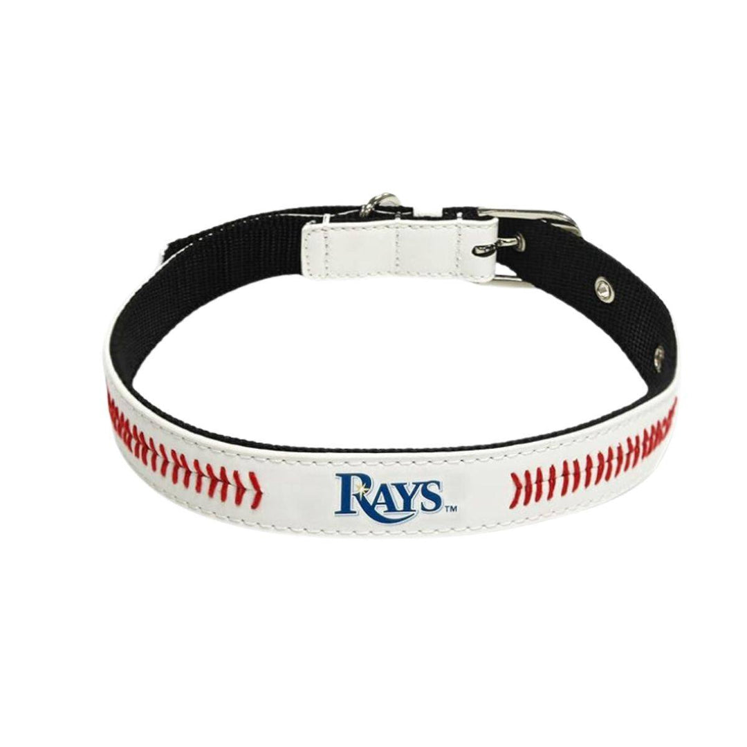 Rays Signature Pro White Stitched Pet Collar - The Bay Republic | Team Store of the Tampa Bay Rays & Rowdies