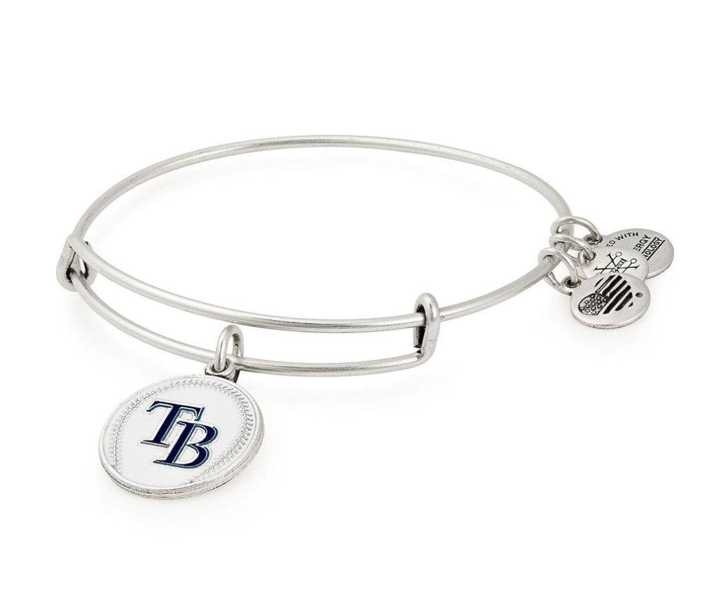 RAYS SILVER ALEX AND ANI STACK BRACELET - The Bay Republic | Team Store of the Tampa Bay Rays & Rowdies