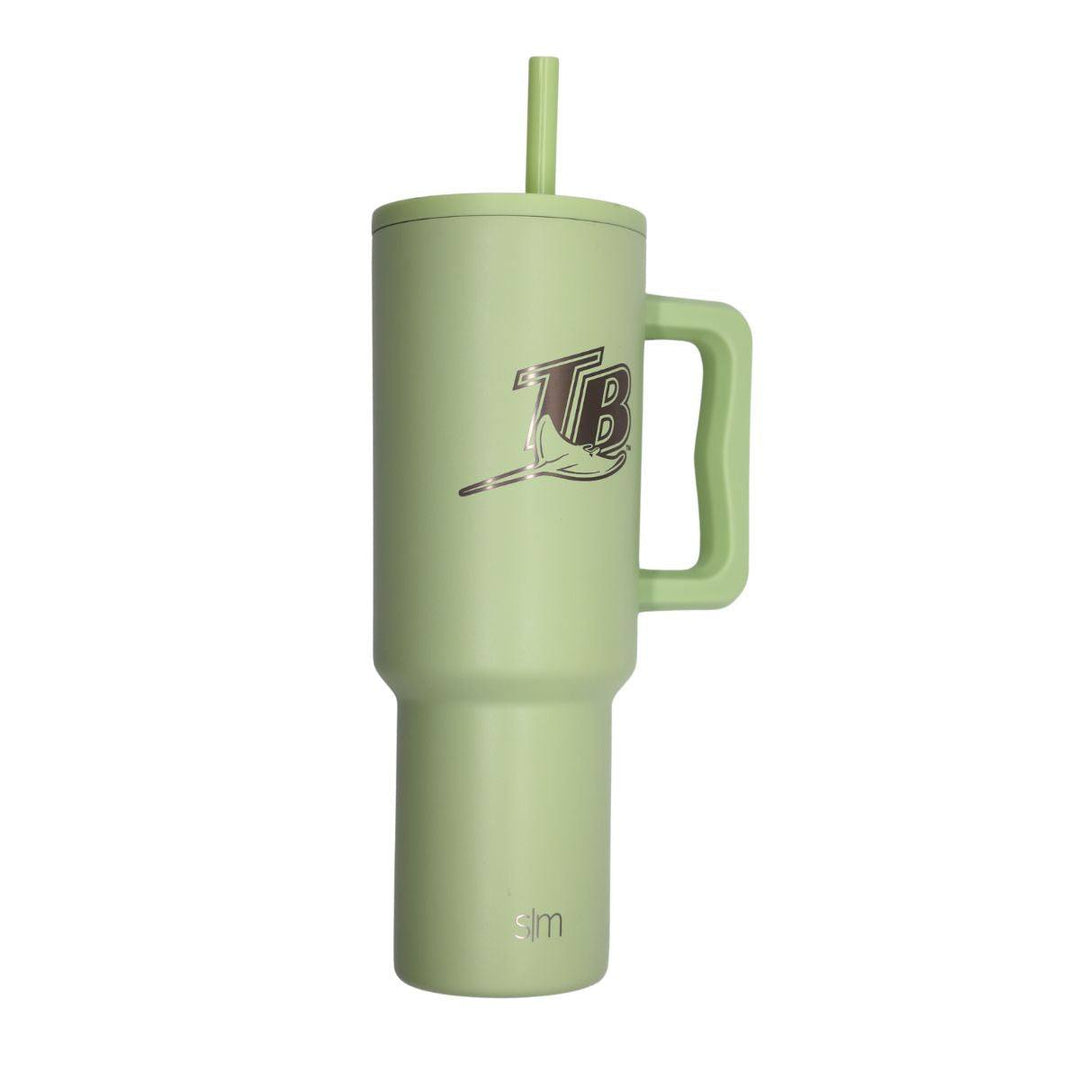 Rays Simple Modern Green Coop 40oz Tumbler with Handle - The Bay Republic | Team Store of the Tampa Bay Rays & Rowdies